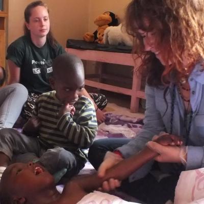 Projects Abroad occupation therapy internship student in Kenya is seen busy in the children's room of local nursery. Projects Abroad Intern taking part in a busy physiotherapy session whilst on her occupational therapy internship in Kenya.